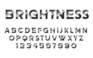 Modern Abstract vector Font style design alphabet letters font style