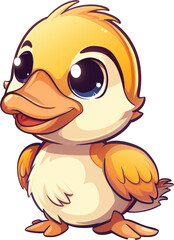Obraz premium Cute cartoon duckling