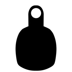 Cow Tag icon Ear tag sign beefs symbol or logo flat sign, Black identification label element for domestic farm animals livestock. isolated on transparent background, earmark mockups for livestock.