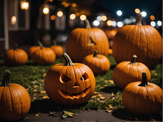 Fototapeta premium Pumpkins for Halloween