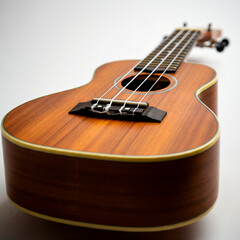 Fototapeta premium Close up shot of ukulele fine detailed ukulele