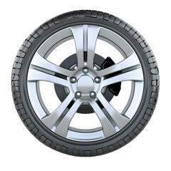 Fototapeta premium car wheel isolated on white
