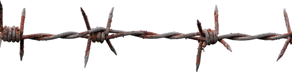 Fototapeta premium Rusty barbed wire