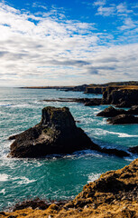 rocks and sea