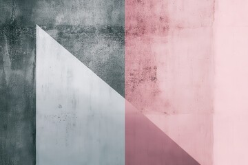 Abstract Geometric Pattern on Textured Wall