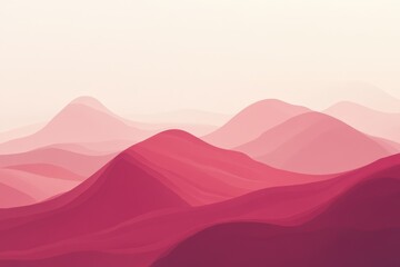 Abstract Pink Mountain Range with Soft Gradients and Layers