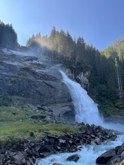 waterfall in the mountains