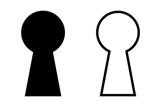 Vector isolated Keyhole icon set