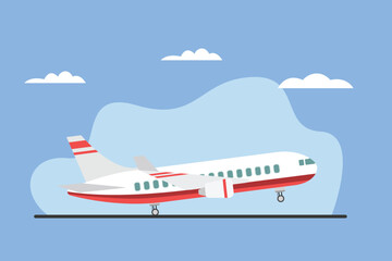 Air plane concept. Colored flat vector illustration isolated.