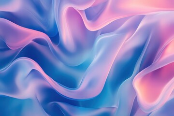 Obraz premium Abstract Wavy Pattern in Pink and Blue Hues