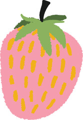 Cute Doodle Strawberry Illustration