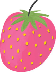 Cute Doodle Strawberry Illustration