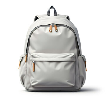White backpack design detailed mock up space copy space