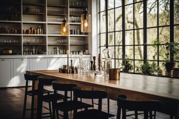 Fototapeta premium Interior of a nordic kitchen