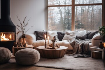 Interior of a nordic living room