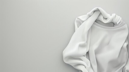 White sweater on a white background.