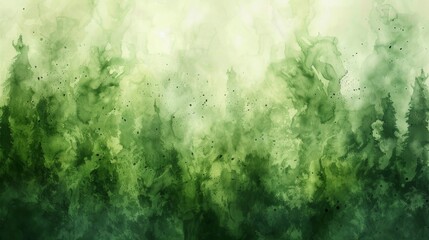 A background with a pattern of soft green watercolor splashes on a white canvas