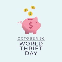 World Thrift Day vector design template good for celebration usage. World Thrift Day design. flat design. eps 10.