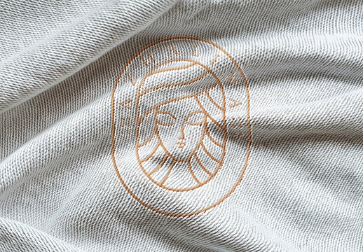 Fabric Logo Effect. Generated AI