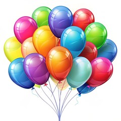 Colorful Balloons Bunch, Illustration, Party, Celebration , Balloons