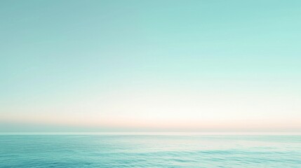 Fototapeta premium A minimalist background with a soft gradient transitioning from light blue to gentle turquoise