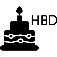 Fototapeta premium Happy Birthday Icon