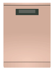 Brown  dish washer. vector illustration