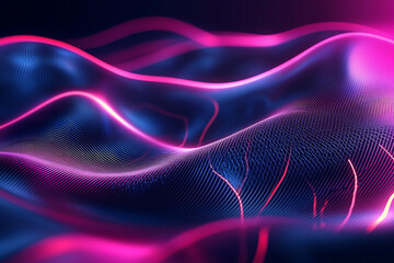 Abstract wave particle technology background