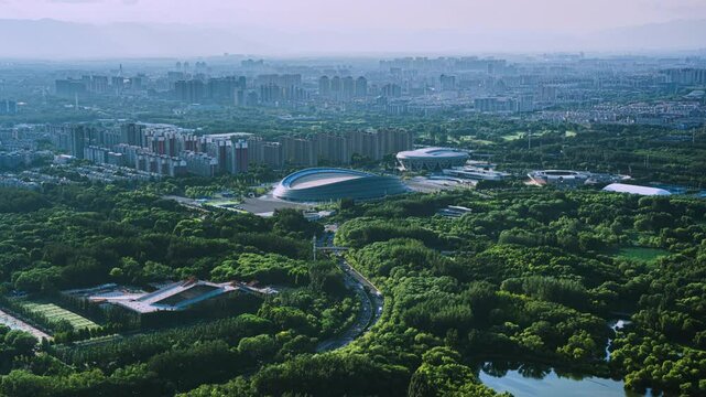 China Beijing National Speed ​​Skating Oval Ice Ribbon time-lapse