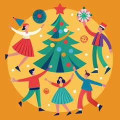 New Year's round dance