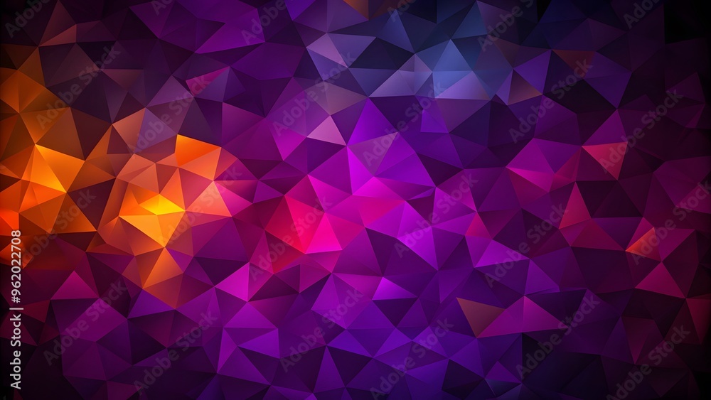 Wall mural abstract purple background with connecting dots and lines. structure and communication. plexus effec