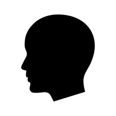 head silhouette isolated on white background vector