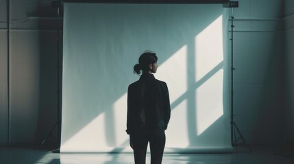 Fototapeta premium photo of male model from the back