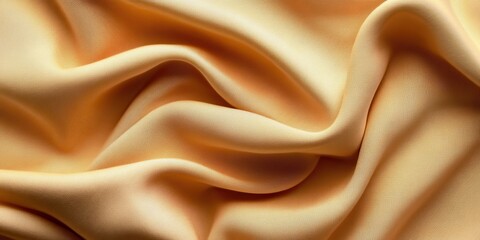 Obraz premium Elegant golden silk fabric with smooth waves, perfect for adding luxury to any design project or garment.