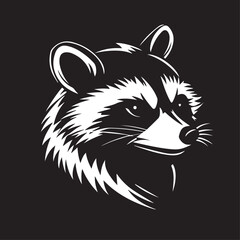 Obraz premium Raccoon in cartoon, doodle style . Image for t-shirt, web, mobile apps and ui. Isolated 2d vector illustration in logo, icon, sketch style, Eps 10, black and white. AI Generative