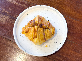 freshly baked croissants-Macadamian nut and caramel.