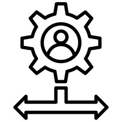 Decision making icon with line style