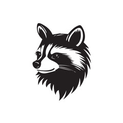 Obraz premium Raccoon in cartoon, doodle style . Image for t-shirt, web, mobile apps and ui. Isolated 2d vector illustration in logo, icon, sketch style, Eps 10, black and white. AI Generative