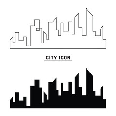 City skyline vector illustration. Urban landscape. Daytime cityscape in flat style in eps 10.