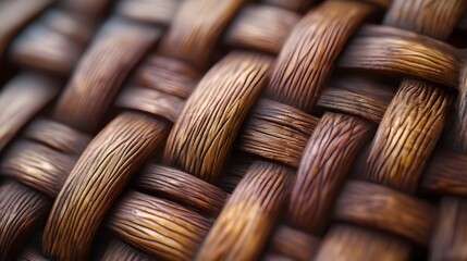 123. Detailed, woven rattan with textured surface