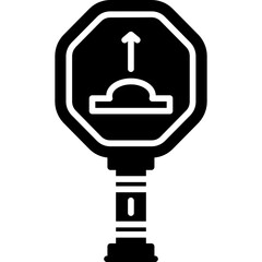 Speed Hump Sign Icon