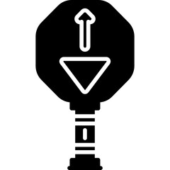 Yield Ahead Sign Icon