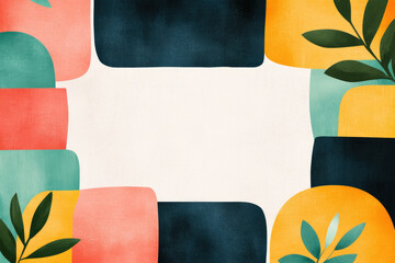 Obraz premium Close-up illustration of a watercolor patchwork pattern, showcasing vibrant textures and colors, ideal for creative projects and design applications.