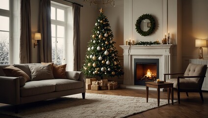 Fototapeta premium Christmas interior