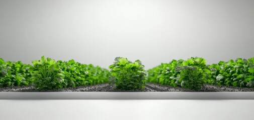 Fototapeta premium A farm with rows of vertical gardens and water recycling systems in a futuristic city