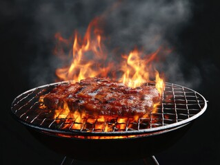 Sizzling Barbecue Ribs on a Grill