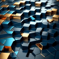 Abstarct Sharp Lines Metallic Accents Background