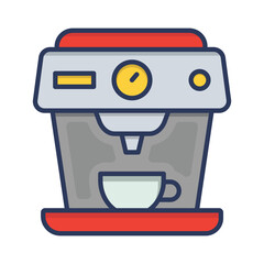 Coffee machine icon vector design template