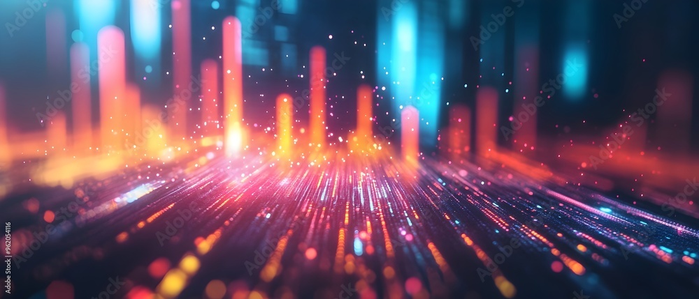 Poster data analysis and performance optimization visualized in a photography concept showcasing insights t