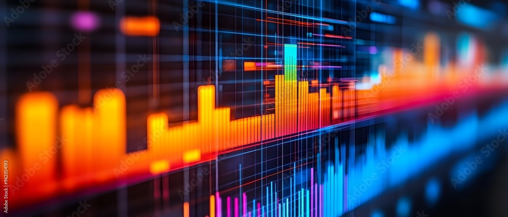 Poster data analysis visualization concept showcasing insights trends and improved outcomes driven by the o